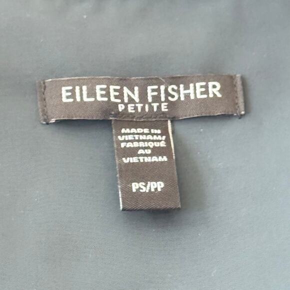 EILEEN FISHER Anorak Navy Blue Lightweight Wind Jacket Rain Coat Sz Petite S - Picture 10 of 16